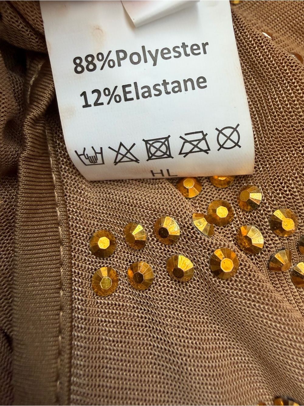 NWOT Gold Halter Maxi Dress with Bead Detailing, See Through, Small - Picture 5 of 8